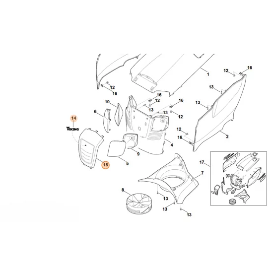 STIHL  osłona kompl. 6170 780 4200